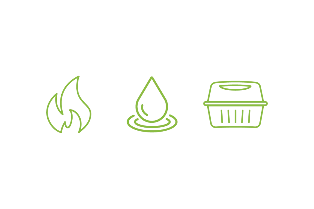 green line icons depicting intentionally added PFAS in consumer products.