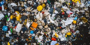 Aerial view of landfill