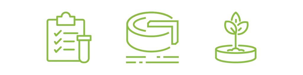 Pace PFAS Treatability Studies Green line icons.