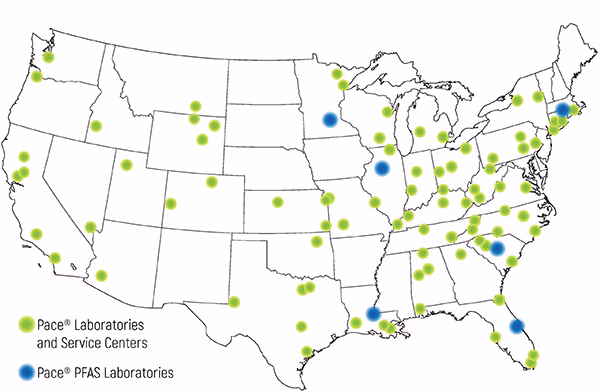 Pace Laboratory Locations Map